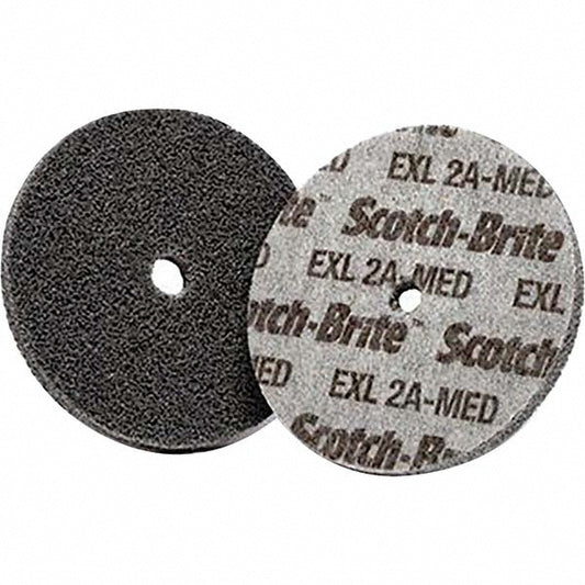 3M 7000028457 Deburring Wheel 3" Dia, 1/4" Face Width, 1/4" Hole, Density 2, Aluminum Oxide