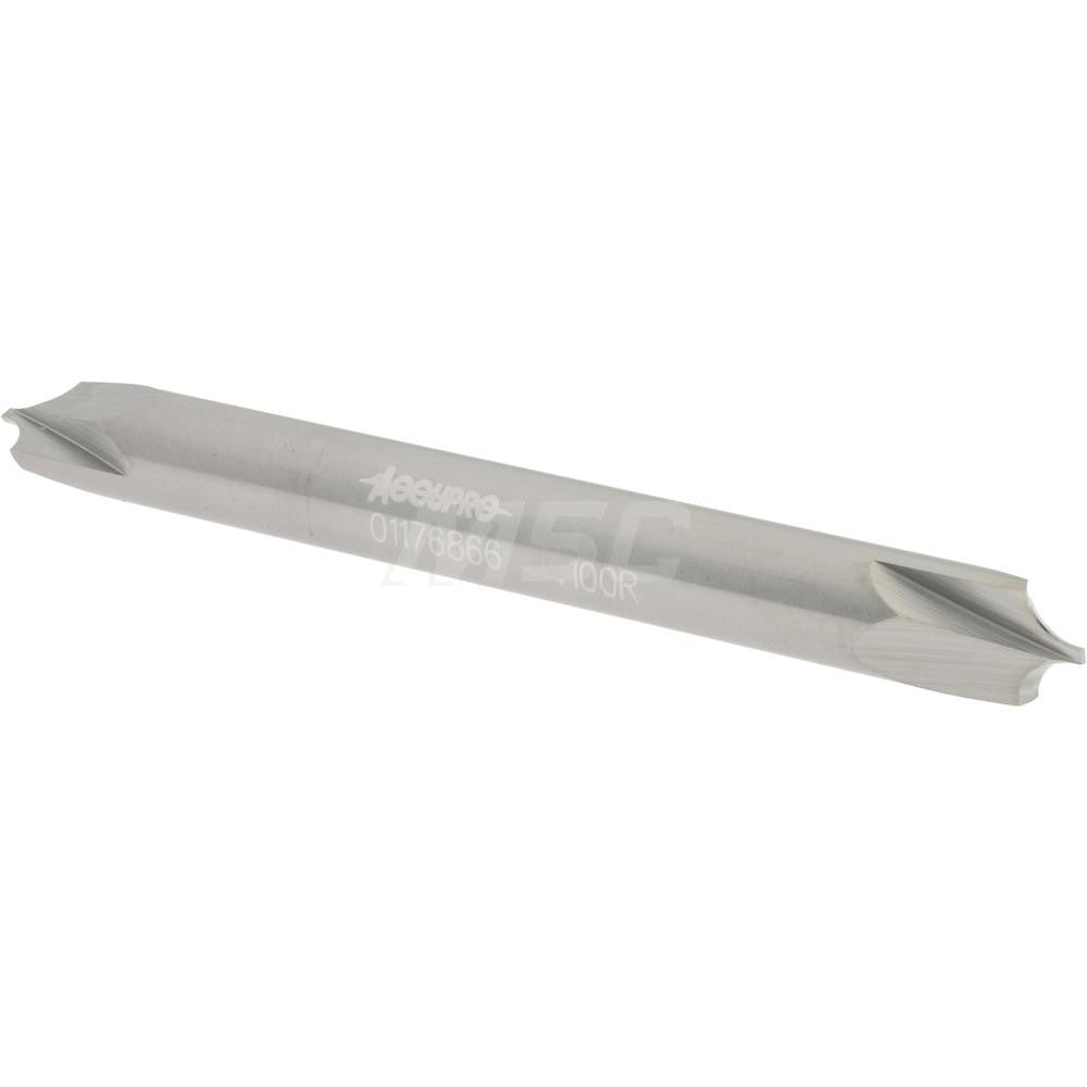 Accupro 01176866 Corner Rounding End Mill 0.10 mm Radius, 1/4" Dia, 2 Flutes, Solid Carbide