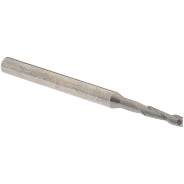OSG 402-0781 Square End Mill 5/64'' Dia, 1/4'' LOC, 1/8'' Shank Dia, 1-1/2'' OAL, 2 Flutes, Solid Carbide