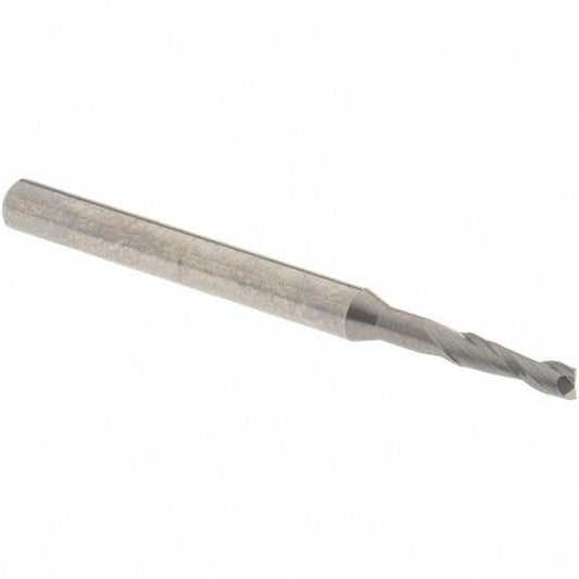 OSG 402-0781 Square End Mill 5/64'' Dia, 1/4'' LOC, 1/8'' Shank Dia, 1-1/2'' OAL, 2 Flutes, Solid Carbide