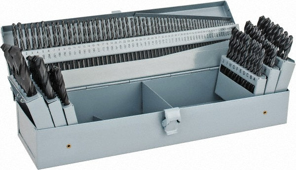 Value Collection 01186709 Drill Bit Set Jobber Length Drill Bits, 115 Pc, 0.5" Drill Bit Size, 118 &deg, High Speed Steel