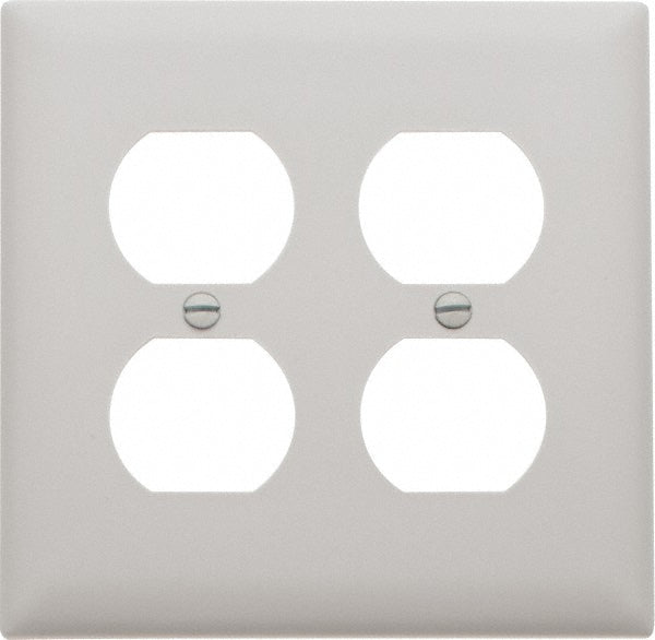 Pass & Seymour TP82W 2 Gang, 4-11/16 Inch Long x 2-15/16 Inch Wide, Standard Outlet Wall Plate