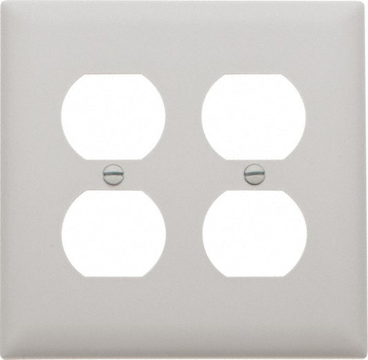 Pass & Seymour TP82W 2 Gang, 4-11/16 Inch Long x 2-15/16 Inch Wide, Standard Outlet Wall Plate