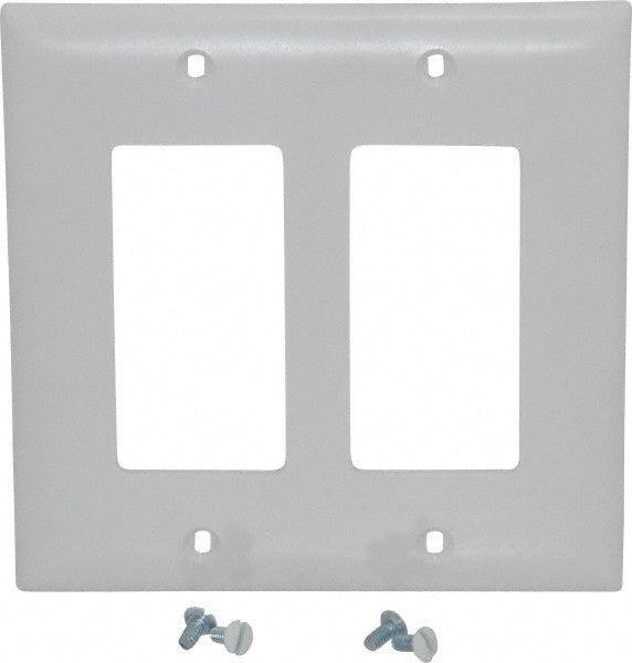 Pass & Seymour TP262W 2 Gang, 4-3/4 Inch Long x 4-11/16 Inch Wide, Standard Switch Plate