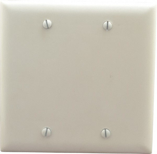 Pass & Seymour TP23W 2 Gang, 4-3/4 Inch Long x 4-11/16 Inch Wide, Standard Blank Wall Plate