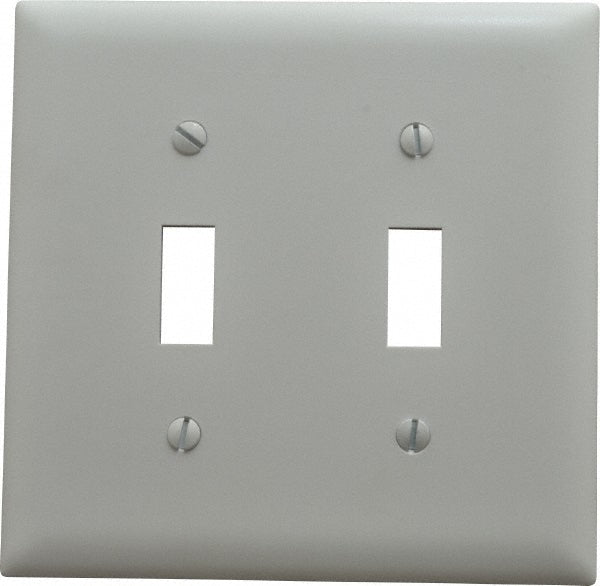 Pass & Seymour TP2W 2 Gang, 4-3/4 Inch Long x 4-11/16 Inch Wide, Standard Switch Plate