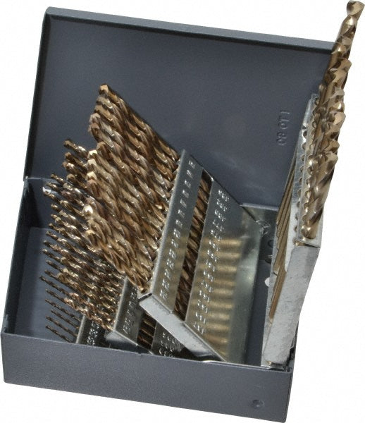Value Collection 01196609 Drill Bit Set Jobber Length Drill Bits, 60 Pc, 135 &deg, Cobalt