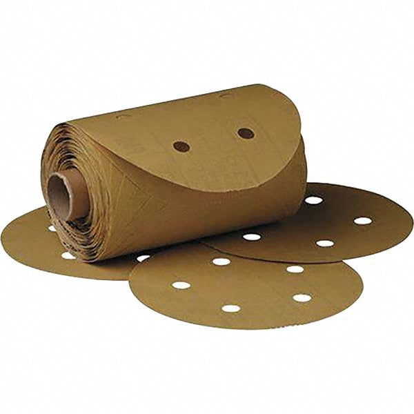 3M 7100080109 PSA Disc 5" Disc Dia, 220 Grit, Aluminum Oxide
