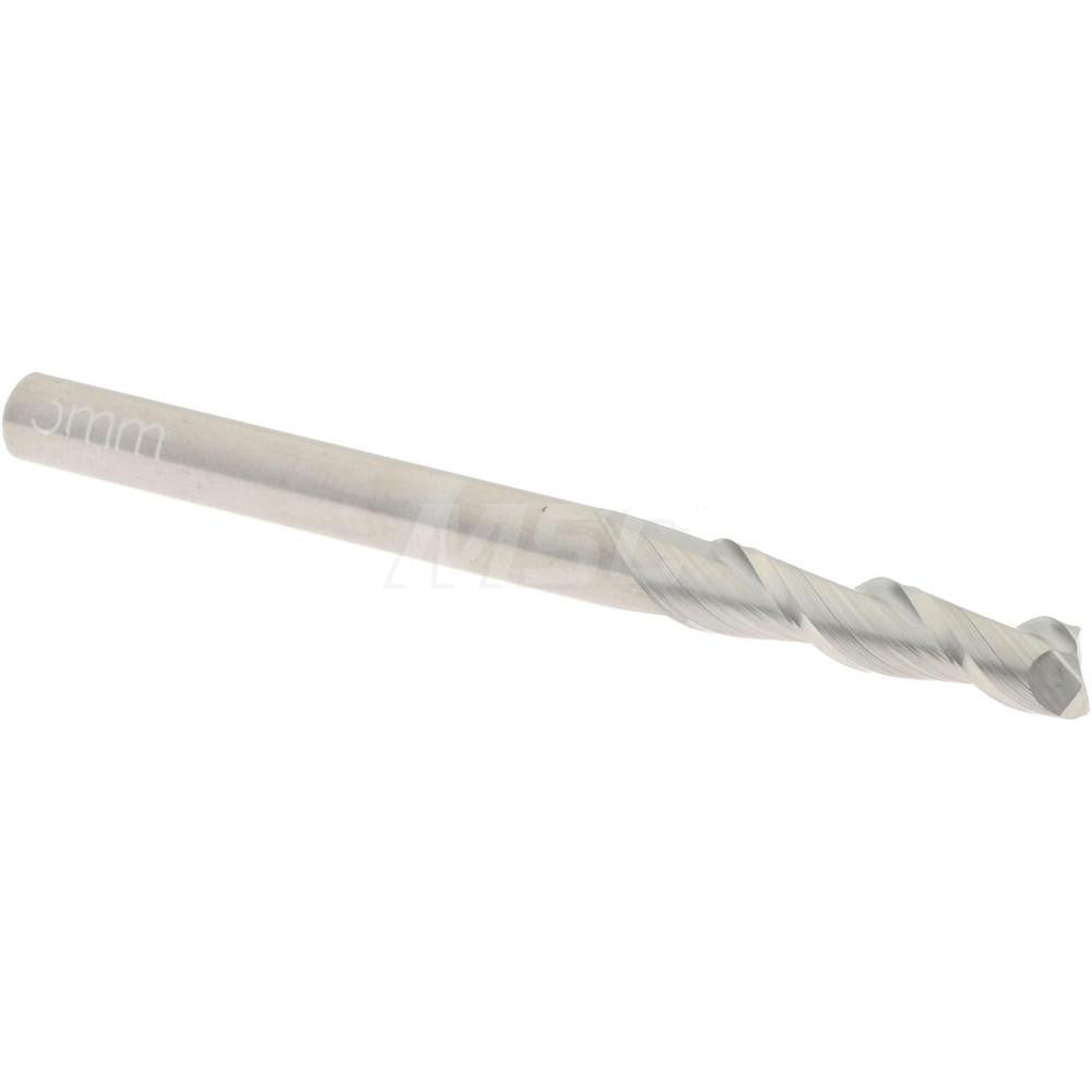 Accupro 01216373 Square End Mill 0.1181'' Dia, 0.4724'' LOC, 2 Flutes, Solid Carbide