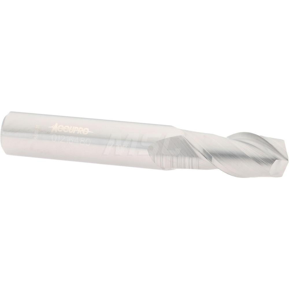 Accupro 01216480 Square End Mill 0.4724'' Dia, 0.9843'' LOC, 2 Flutes, Solid Carbide
