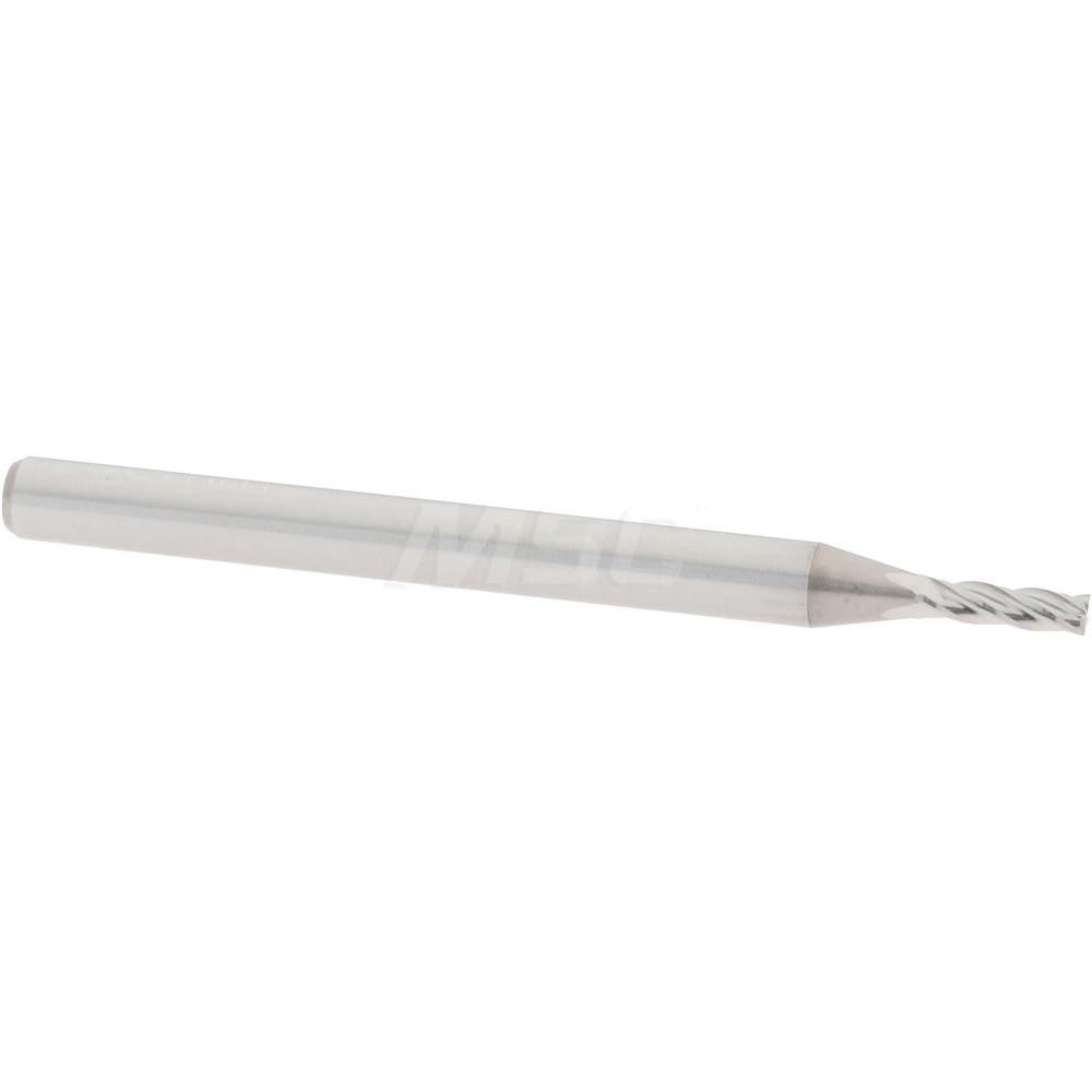 Accupro 01216555 Square End Mill 0.0591'' Dia, 0.1969'' LOC, 4 Flutes, Solid Carbide