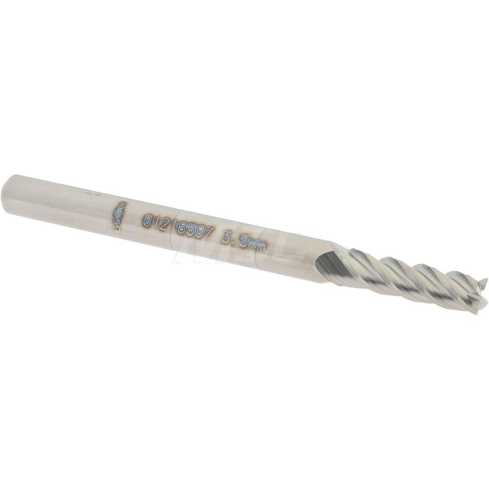 Accupro 01216597 Square End Mill 0.138'' Dia, 0.4724'' LOC, 4 Flutes, Solid Carbide