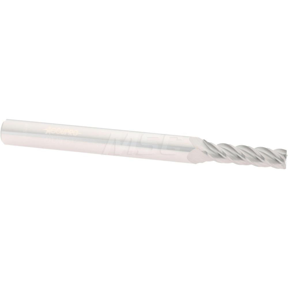Accupro 01216613 Square End Mill 0.1772'' Dia, 0.6299'' LOC, 4 Flutes, Solid Carbide