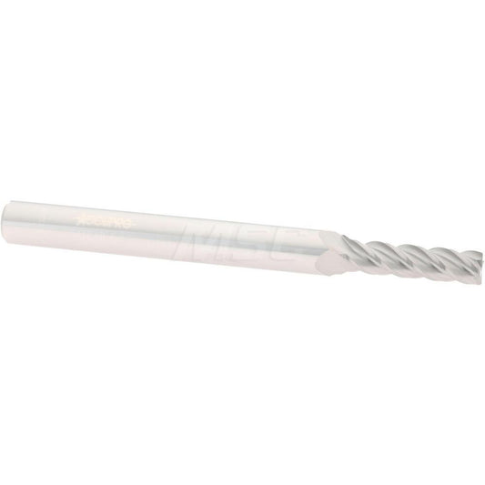 Accupro 01216613 Square End Mill 0.1772'' Dia, 0.6299'' LOC, 4 Flutes, Solid Carbide