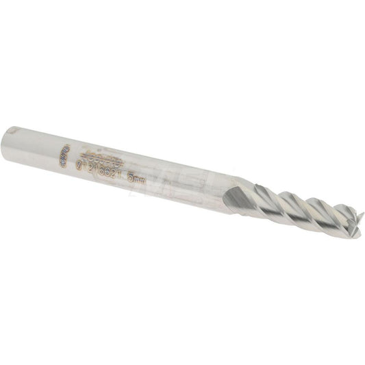 Accupro 01216621 Square End Mill 0.1969'' Dia, 0.6299'' LOC, 4 Flutes, Solid Carbide
