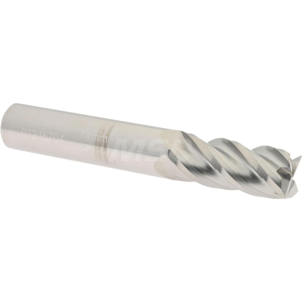 Accupro 01216704 Square End Mill 0.5512'' Dia, 1.2598'' LOC, 4 Flutes, Solid Carbide