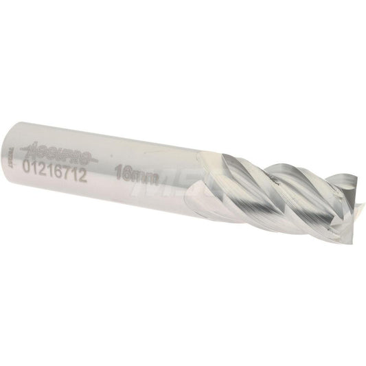 Accupro 01216712 Square End Mill 0.6299'' Dia, 1.2598'' LOC, 4 Flutes, Solid Carbide