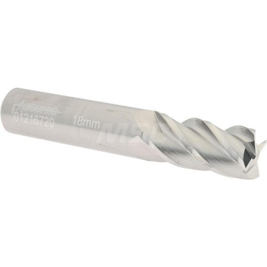 Accupro 01216720 Square End Mill 0.7087'' Dia, 1.4961'' LOC, 4 Flutes, Solid Carbide