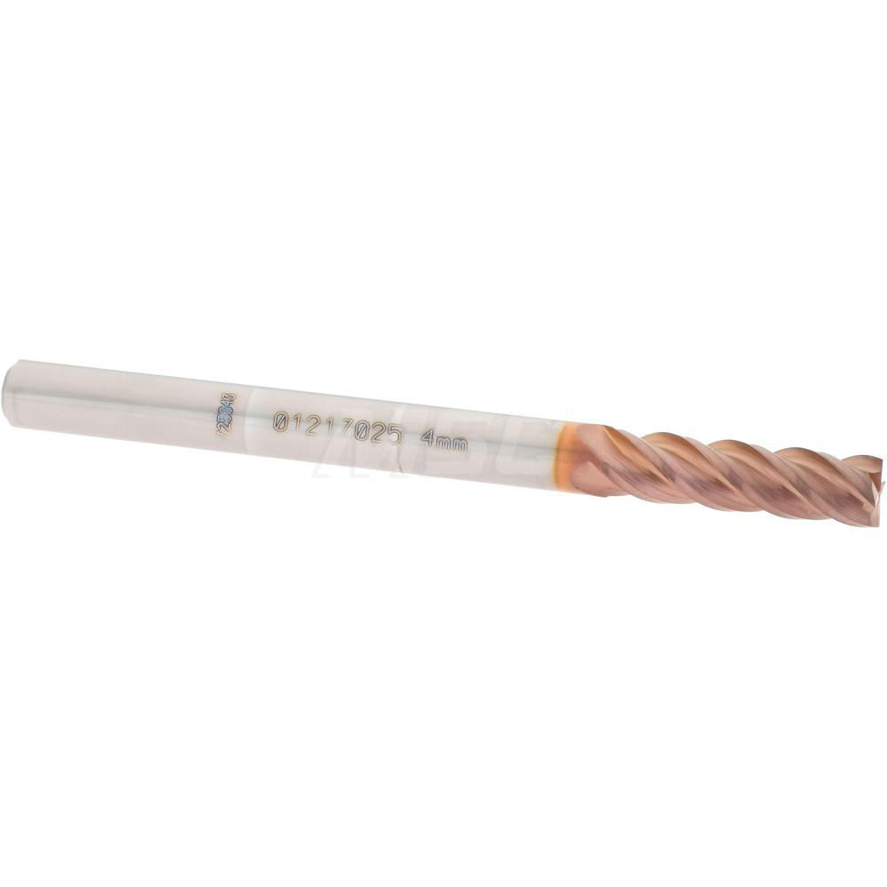 Accupro 01217025 Square End Mill 0.1575'' Dia, 0.5512'' LOC, 4 Flutes, Solid Carbide