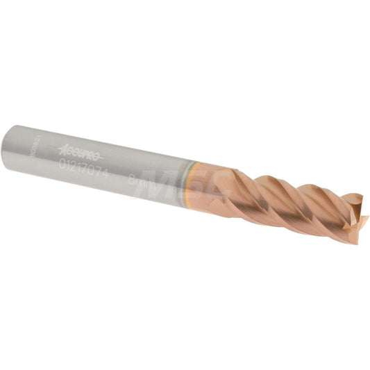 Accupro 01217074 Square End Mill 0.315'' Dia, 0.7874'' LOC, 4 Flutes, Solid Carbide