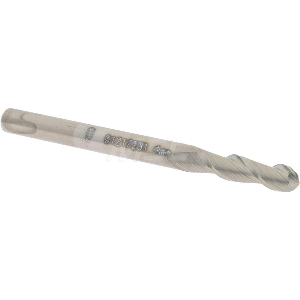 Accupro 01217231 Ball End Mill 0.1575" Dia, 0.5512" LOC, 2 Flute, Solid Carbide