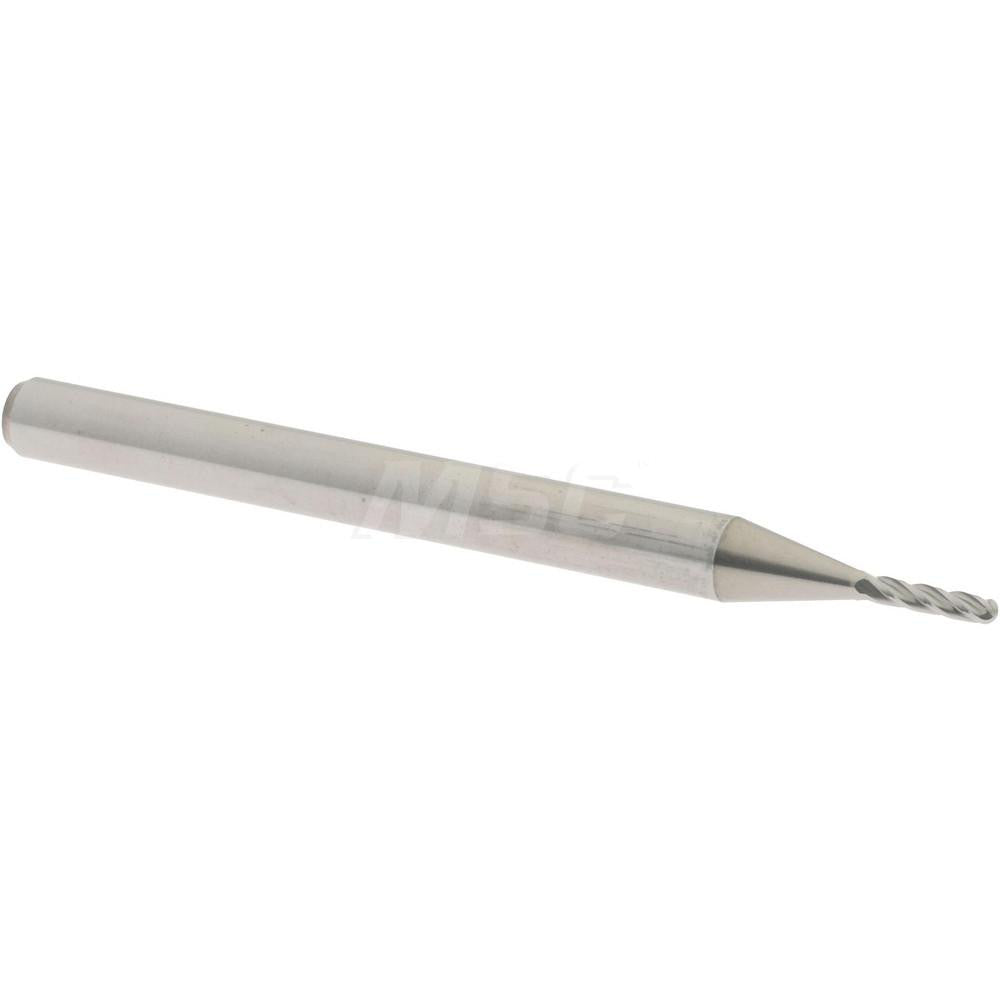 Accupro 01217389 Ball End Mill 0.0394" Dia, 0.1575" LOC, 4 Flute, Solid Carbide