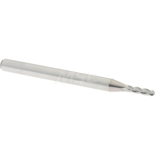 Accupro 01217397 Ball End Mill 0.0591" Dia, 0.2362" LOC, 4 Flute, Solid Carbide