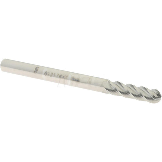 Accupro 01217447 Ball End Mill 0.1575" Dia, 0.5512" LOC, 4 Flute, Solid Carbide