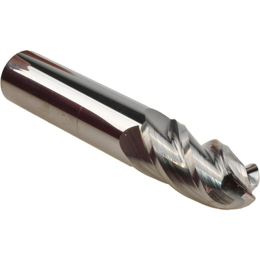 Accupro 01217553 Ball End Mill 0.6299" Dia, 1.2598" LOC, 4 Flute, Solid Carbide