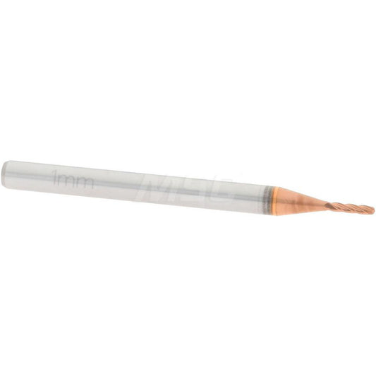 Accupro 01217801 Ball End Mill 0.0394" Dia, 0.1575" LOC, 4 Flute, Solid Carbide