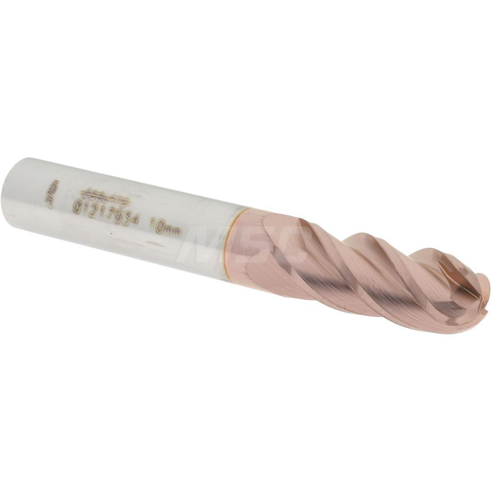 Accupro 01217934 Ball End Mill 0.3937" Dia, 0.9843" LOC, 4 Flute, Solid Carbide