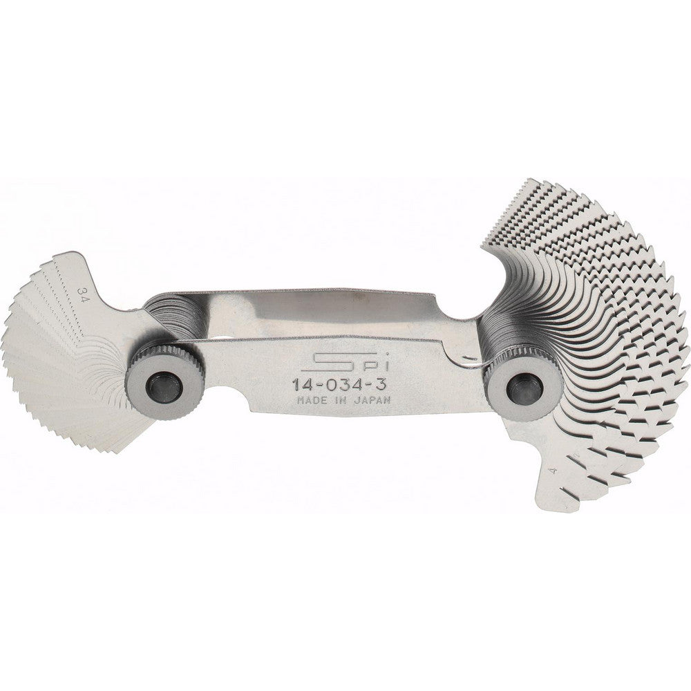 SPI 14-034-3 51 Leaf, 4 to 84 TPI Range, Steel Screw Pitch Gage