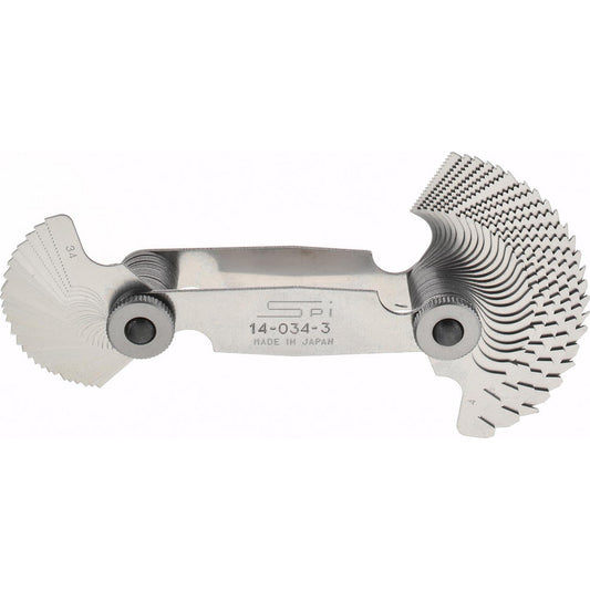 SPI 14-034-3 51 Leaf, 4 to 84 TPI Range, Steel Screw Pitch Gage