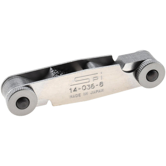 SPI 14-036-8 28 Leaf, 4 to 80 TPI Range, Steel Screw Pitch Gage
