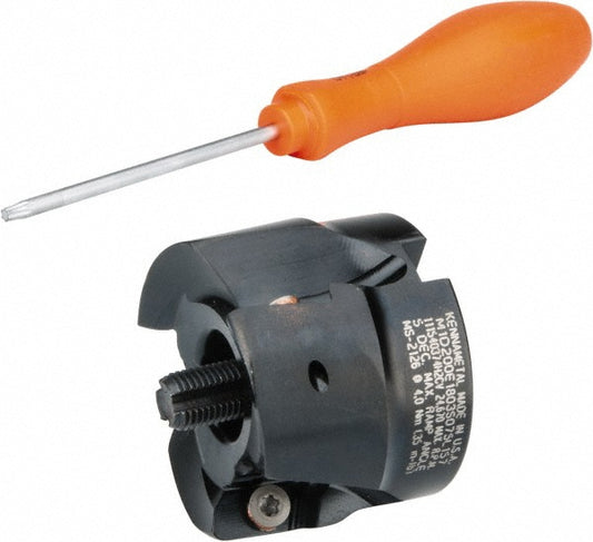Kennametal 2267542 2" Cut Diam, 3/4" Arbor Hole Diam, 18.03mm Max Depth, Indexable Square-Shoulder Face Mill