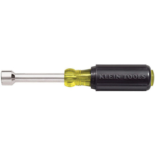 Klein Tools 630-1/2 Nut Driver 1/2" Drive, Hollow Shaft, Cushion Grip Handle, 7-1/4" OAL