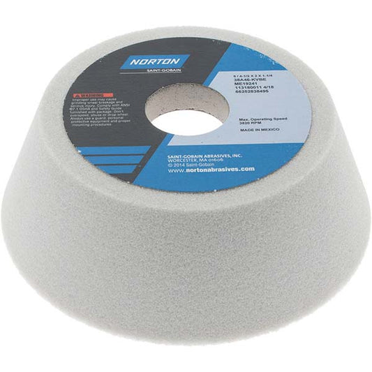 Norton 66252838495 Tool & Cutting Grinding Wheel  6" Dia,  3/8" Width,  1-1/4" Hole,  46 Grit,  K Hardness,  Type 11