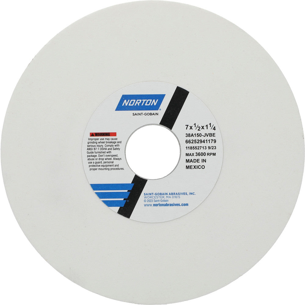 Norton 66252941179 Surface Grinding Wheel 7" Dia, 1/2" Thick, 1-1/4" Hole, 150 Grit, J Hardness