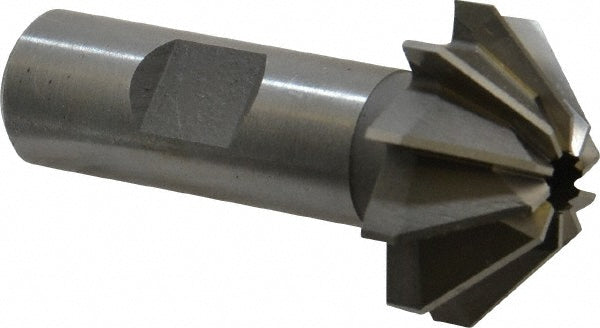 Made in USA Milling Cutters CFAC1250-90 1-1/4" Large x 1/2" Small Diam, 17/32" Width of Cut, 90&deg Included Angle, 10 Teeth, Cobalt Face Angle Cutter