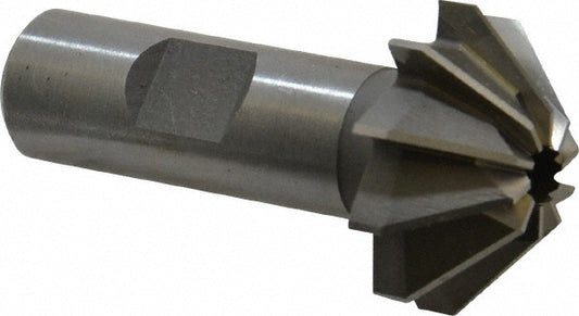 Made in USA Milling Cutters CFAC1250-90 1-1/4" Large x 1/2" Small Diam, 17/32" Width of Cut, 90&deg Included Angle, 10 Teeth, Cobalt Face Angle Cutter