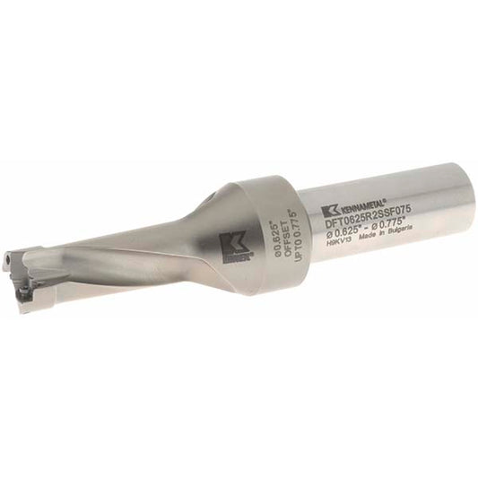 Kennametal 1527597 1.6" Max Drill Depth, 2.5xD, 15.9mm Diam, Indexable Insert Drill