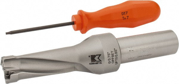 Kennametal 1527628 1-7/8" Max Drill Depth, 2.5xD, 19.1mm Diam, Indexable Insert Drill
