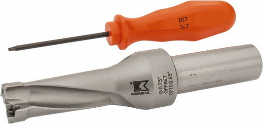 Kennametal 1527628 1-7/8" Max Drill Depth, 2.5xD, 19.1mm Diam, Indexable Insert Drill