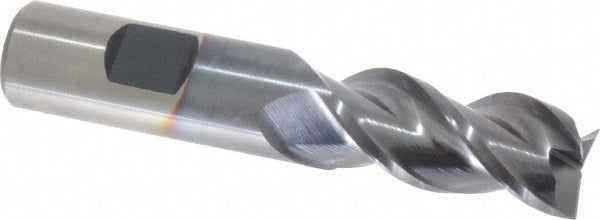 Cleveland C40346 Square End Mill 3/4'' Dia, 1-5/8'' LOC, 3/4'' Shank Dia, 3-3/4'' OAL, 3 Flutes, Powdered Metal