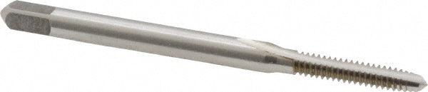 Kennametal 1540415 Straight Flute Tap #4-40 UNC, 2 Flute, Plug Chamfer, 2B & 3B Class of Fit, High-Speed Steel, Bright/Uncoated Finish