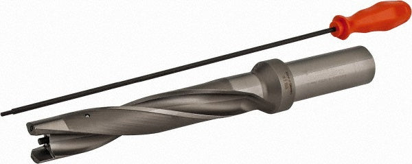 Kennametal 1505194 Replaceable-Tip Drill 30.16 to 30.66 mm Dia, 160 mm Max Depth, 31.75 mm Weldon Flat Shank