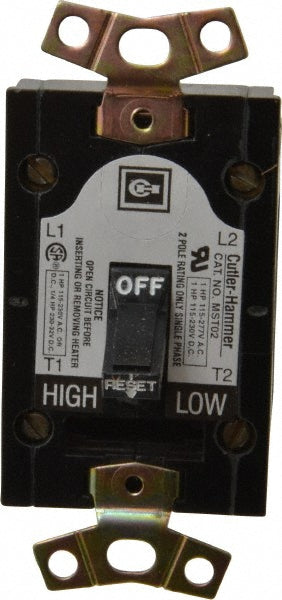 Eaton Cutler-Hammer MST02 2 Poles, 0.4 to 16 Amp, NEMA, Open Toggle Manual Motor Starter