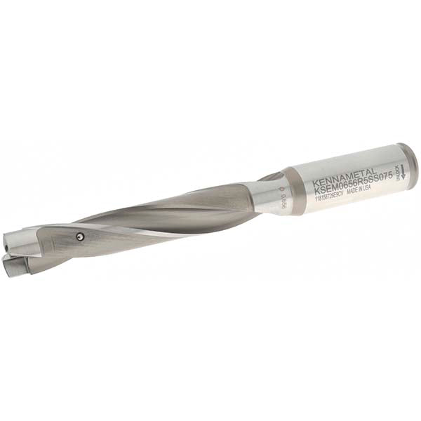 Kennametal 1329737 Replaceable-Tip Drill 16.67 to 17.17 mm Dia, 90 mm Max Depth, 19.05 mm Straight-Cylindrical Shank