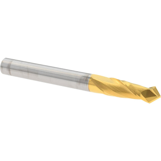 Melin Tool 26085 Drill Mill 1/4" Dia, 3/4" LOC, 2 Flutes, 90 &deg Point, Solid Carbide
