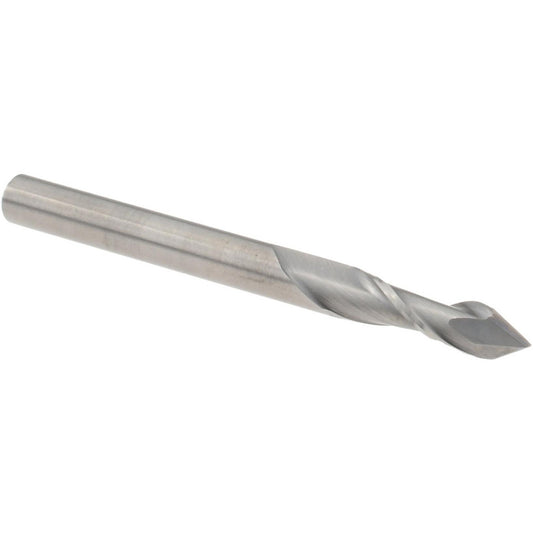 Melin Tool 11663 Drill Mill 1/8" Dia, 1/2" LOC, 2 Flutes, 60 &deg Point, Solid Carbide